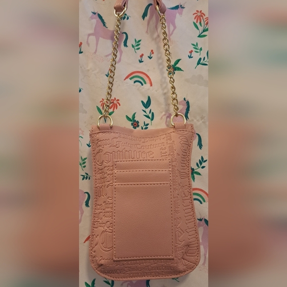 EUC Y2K Juicy Couture Vegan Pink Boho Neutral Crossbody Purse Bag w/ Card Slots - Picture 2 of 10